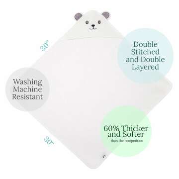 Organic Bamboo Hooded Baby Towel - Soft & Cozy