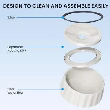 FORWH No Spill Dog Water Bowl 70oz Capacity for Pets