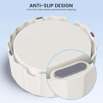 FORWH No Spill Dog Water Bowl 70oz Capacity for Pets