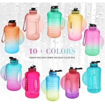 KEEPTO 64 oz Motivational Water Bottle with Straw