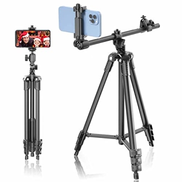 Lusweimi 67-inch Tripod with Adjustable Ball Head and Remote