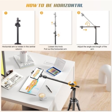 Lusweimi 67-inch Tripod with Adjustable Ball Head and Remote