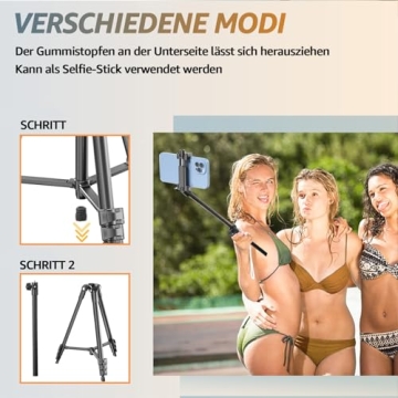 Lusweimi 67-inch Tripod with Adjustable Ball Head and Remote