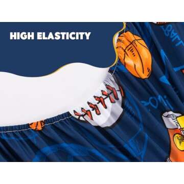 Meeting Story 3pcs Kids Comforter Sets Zipper Bedding Set for Boys,Twin Kid Bedding Set Basketball Football Baseball Comforter Sports Bedding Set for Kid,All in one Zipper Bedding（Navy,Twin）