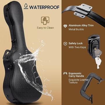 CAHAYA 41 Inch Hard Acoustic Guitar Case - Reliable Protection