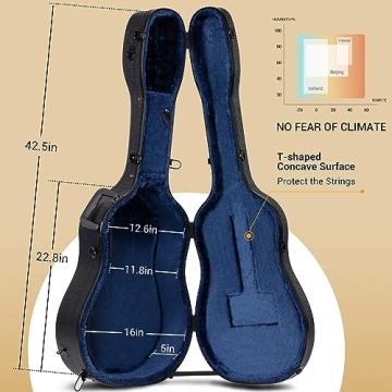 CAHAYA 41 Inch Hard Acoustic Guitar Case - Reliable Protection