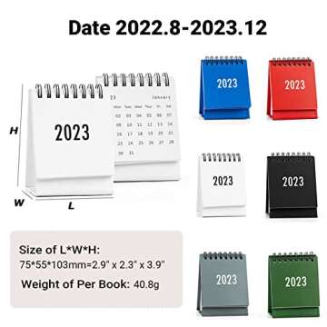 Flip Standing Desk Calendar,2023 Mini Monthly Desktop Calendar,Wall Calendar for Daily Schedule Planner,Great for Home and Office Decor (White)
