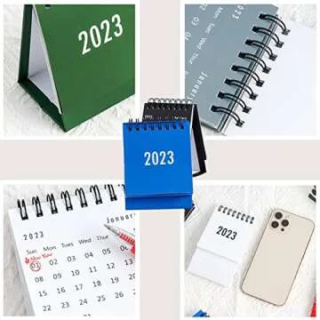 Flip Standing Desk Calendar,2023 Mini Monthly Desktop Calendar,Wall Calendar for Daily Schedule Planner,Great for Home and Office Decor (White)