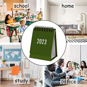 Flip Standing Desk Calendar,2023 Mini Monthly Desktop Calendar,Wall Calendar for Daily Schedule Planner,Great for Home and Office Decor (White)