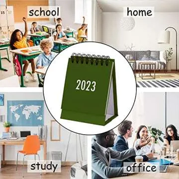 Flip Standing Desk Calendar,2023 Mini Monthly Desktop Calendar,Wall Calendar for Daily Schedule Planner,Great for Home and Office Decor (White)