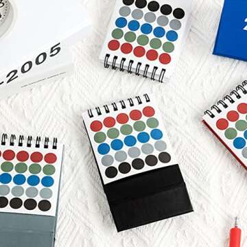 Flip Standing Desk Calendar,2023 Mini Monthly Desktop Calendar,Wall Calendar for Daily Schedule Planner,Great for Home and Office Decor (White)