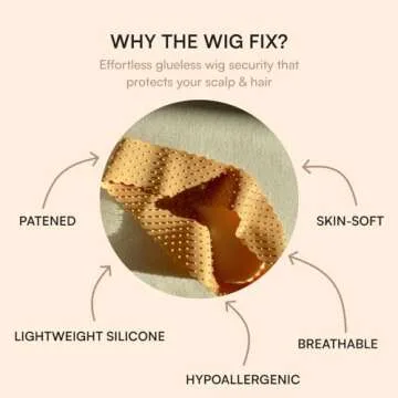 The Wig Fix by The Renatural - No-Slip Silicone Wig Grip Band Patented Hypoallergenic, Breathable, L...