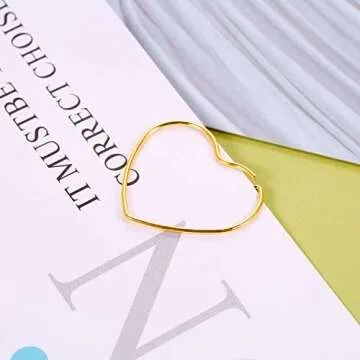 100 Pieces 3 cm Love Heart Shaped Small Paper Clips Bookmark Clips for Wedding Marriage Office School Home(Gold)