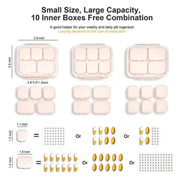 Travel Smart with UNI-AOSA Multi-Compartment Pill Organizer