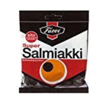 4 Bags x 80g of Fazer Super Salmiakki - Original - Finnish - Salty Licorice - Salmiak - Wine Gums - ...