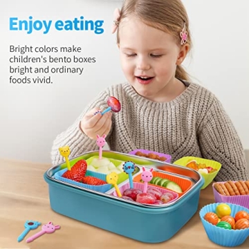 Silicone Lunch Bento Box Bundle - Fun & Versatile