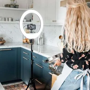 Lume Cube LED Ring Light for Videos, Selfies, Live Streaming |18” Circle Light with Stand, Phone H...