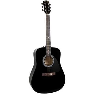 Fender Dreadnought Acoustic Guitar - Black Bundle with Gig Bag, Tuner, Strings, Strap, Picks, and Fender Play Online Lessons
