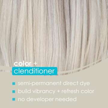 Keracolor Clenditioner PLATIUM Hair Dye - Semi Permanent Hair Color Depositing Conditioner, Cruelty-free, 12 Fl. Oz.