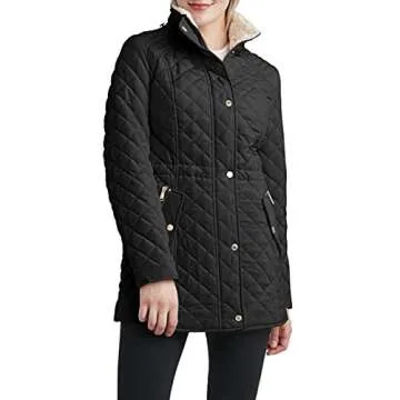 Laundry By Shelli Segal Quilted Faux Shearling Jacket