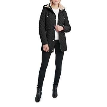 Laundry By Shelli Segal Quilted Faux Shearling Jacket