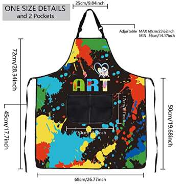 MBMSO Painting Artist Apron with Pockets Artist Painter Gifts Art Lover Gift for Art Teacher Student...