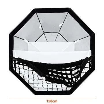 Godox FW 47inch Octagon Softbox Reflector with Honeycomb Grid for Speedlight Flash