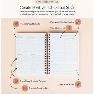 The Self-Care Planner by Simple Self - Undated 12-Month Life Planner - Daily, Monthly, Weekly - Focus on Wellness, Productivity, Achieving Goals, and Happiness (Sand, Weekly Edition: 12 Months)