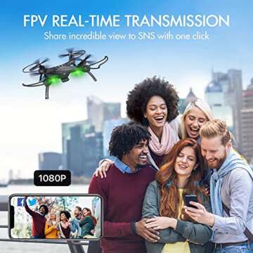Drone with Camera 1080P HD, Toss to Launch RC Drone for Kids/Adults with Smart APP Trajectory Flight...