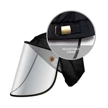 Hairbrella Pro Face Shield Women’s Rain Hat - Waterproof Face Shield Visor Satin-Lined Comfertable Travel Rain Hat - Packable Rain Hat with Detachable Face Shield, Sun Protection | Black