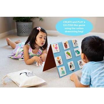 Matching Animal Alphabet Flash Cards - 52 Felts | Animals and Letters Matching Game for Flannel Board | ABC Animal Cards Memory Game for Toddlers | Preschool Flash Cards 3-5 Year Old | Alphabet Games