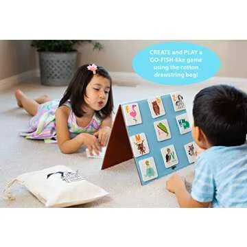 Matching Animal Alphabet Flash Cards - 52 Felts | Animals and Letters Matching Game for Flannel Board | ABC Animal Cards Memory Game for Toddlers | Preschool Flash Cards 3-5 Year Old | Alphabet Games