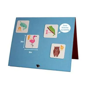 Matching Animal Alphabet Flash Cards - 52 Felts | Animals and Letters Matching Game for Flannel Board | ABC Animal Cards Memory Game for Toddlers | Preschool Flash Cards 3-5 Year Old | Alphabet Games