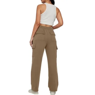 AUTOMET High Waisted Cargo Sweatpants for Women