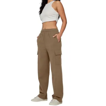 AUTOMET High Waisted Cargo Sweatpants for Women