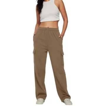 AUTOMET High Waisted Cargo Sweatpants for Women