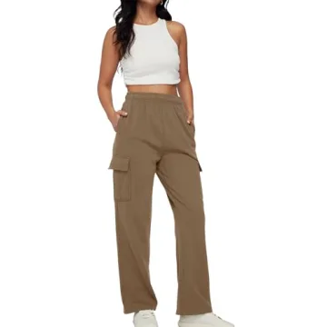 AUTOMET High Waisted Cargo Sweatpants for Women