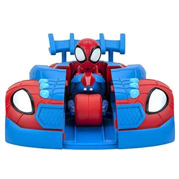 Marvel Spidey and His Amazing Friends 2 n 1 Web Strike Feature Vehicle - Must-Have Toy for All Fans