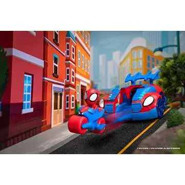 Marvel Spidey and His Amazing Friends 2 n 1 Web Strike Feature Vehicle - Must-Have Toy for All Fans
