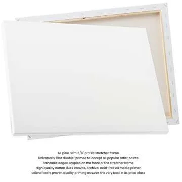 Creative Inspirations 12x16" Stretched Canvas Pack for Artists