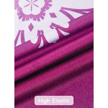 XiaoMoSha Gymnastics Leotards for Girls Toddlers Biketards Dance Unitards Sparkle Snowflake Mermaid (Purple,100 3-4Y)