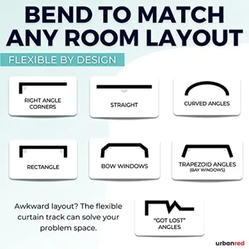 UrbanRed Flexible Ceiling Curtain Track 22.9FT Ideal for All Spaces