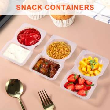 VTMCUI 20 PCS Snack Containers with Lid for Easy Portion Control