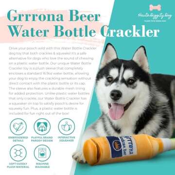 Haute Diggity Dog Pup Brews Collection – Soft Plush Funny Dog Toys with Squeaker and Fun, Colorful...