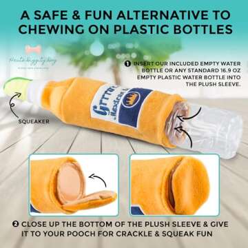 Haute Diggity Dog Pup Brews Collection – Soft Plush Funny Dog Toys with Squeaker and Fun, Colorful, Unique Parody Designs Made from Safe, Machine-Washable Materials for All Dog Breeds & Sizes