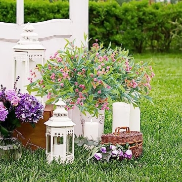 Phliofd UV Resistant Outdoor Artificial Flowers Packs