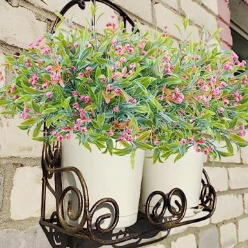 Phliofd UV Resistant Outdoor Artificial Flowers Packs