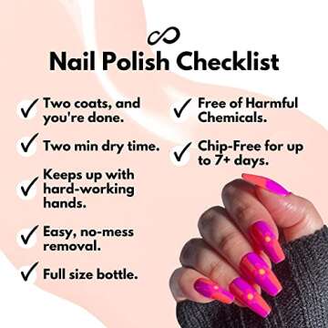 Eternal Neon Nail Polish Set for Women (GIRLS JUST WANNA HAVE NEONS) - Nail Polish Set for Girls - Lasting & Quick Dry Fingernail Polish Kit for Home DIY Mani Pedi - Made in USA, 13.5mL (Set of 5)