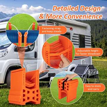 WELLUCK RV Sewer Hose Support - Adjustable & Portable