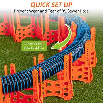 WELLUCK RV Sewer Hose Support - Adjustable & Portable